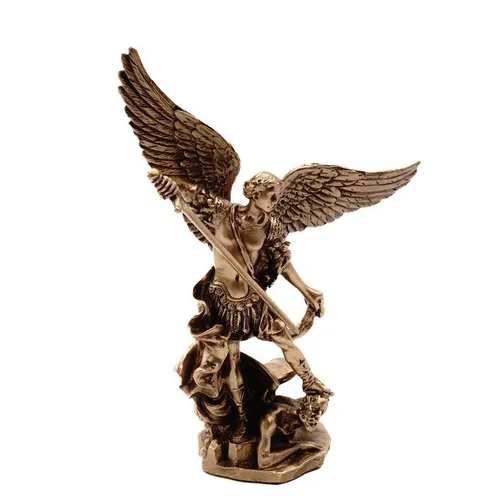 Vogler Dekofigur Erzengel Michael Miniatur - Handbemalte Miniaturfigur aus der Veronese Collection, zeigt Erzengel Michael in kraftvoller Pose. Ideal als spirituelles Geschenk oder edles Dekoobjekt für Ihr Zuhause.