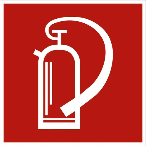 Schild Feuerlöscher gemäß ASR A1.3 BGVA8 PVC 10x10cm Feuerlöschgerät Brandschutz