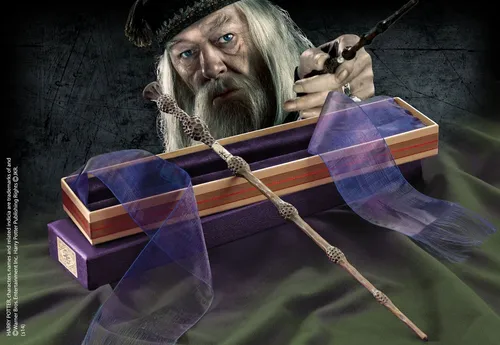 Harry Potter Zauberstab Albus Dumbledore 38 cm Replik - Requisiten & Kostüme, detailgetreue Nachbildung aus Resin, ideal für Sammler und Fans der Harry Potter Reihe.