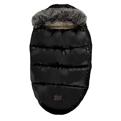 my junior® Lunar Fußsack - Kuscheliger Fleece für Kinderwagen und Buggy - Fußsack für jede Jahreszeit mit abnehmbarem Oberteil, sorgt für Wärme im Winter und Komfort im Sommer. Kompatibel mit gängigen Kinderwagen und Buggys, inkl. Gurtschlitze für optimale Sicherheit.