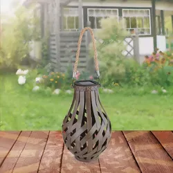 Solarleuchte Garten Laterne 27cm – Stilvolle Solarlampe mit Pflegetuch - Gartenleuchte aus braunem Metall, 27 cm hoch, mit warmweißem Licht (3000K) und flexibler Nutzungsmöglichkeit. Inklusive Pflegetuch für einfache Wartung.