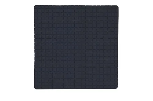 MSV – rutschfeste Duschmatte – Quadro-Gummi – 54 x 54 cm – Schwarz – Sicherer Duschboden – Für alle Bodenarten geeignet – Leicht zu reinigen