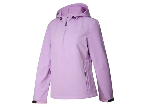 CRIVIT Damen Softshelljacke Halfzip Outdoor Web (Lila, XS(32/34))
