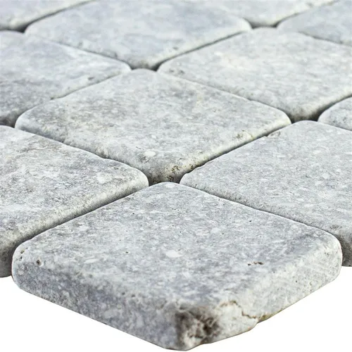 Naturstein Marmor Mosaik Fliesen Matte Zaria Hellgrau Badezimmer Dusche Boden WC