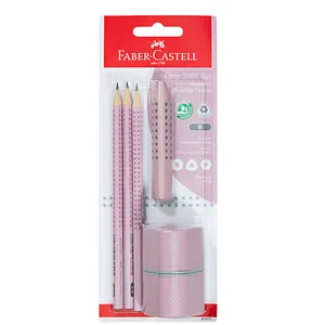 FABER-CASTELL GRIP 2001 Bleistift-Set B rose shadow, 1 Set in pink von Faber-Castell