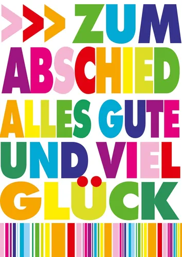 Abschied - A4 Grusskarte mit Umschlag - Karten & Einladungen, stilvolle Abschiedskarte im großzügigen A4-Format für einen herzlichen Abschied.