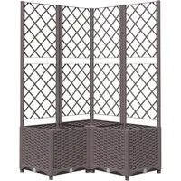 vidaXL Pflanzkübel mit Rankgitter - Witterungsbeständiger Blumenkasten 80x80x136cm, ideal für Balkon und Garten mit Platz für viele Pflanzen