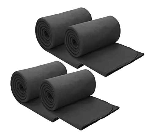 Betz Wohndecke 4 Stück Fleecedecken 130x170 cm, anthrazit - Hochwertige Bettdecken, extrem weich und vielseitig einsetzbar – ideal für gemütliche Filmeabende oder als Tagesdecke. Strapazierfähig und bei 30 Grad waschbar.
