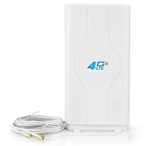 A42C 4G LTE Antenne mit SMA Stecker - Handy-Signalverstärker mit 49 dBi Verstärkung für optimale LTE-Signalqualität und flexible Installation dank 2m Kabel.