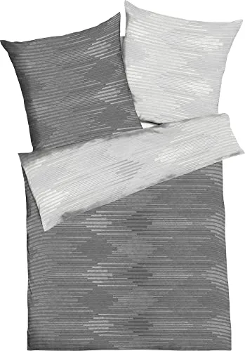 Kaeppel Wendebettwäsche Ikat, 2-teilig in Mako-Satin - Bettwäsche aus 100% Baumwolle, angenehm wärmend und pflegeleicht, ideal für erholsame Nächte.