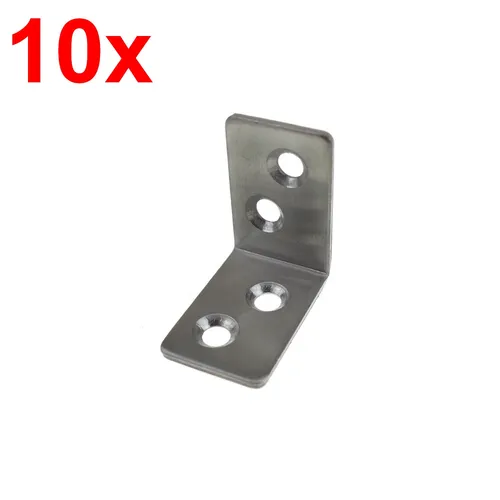 10x Winkelverbinder 30x30x20mm Edelstahl Lochwinkel Verbinder Holzverbinder 5-07