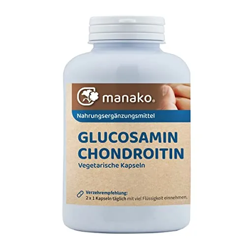 manako Glucosamin und Chondroitin Kapseln, 300 Stück, Dose a 240 g