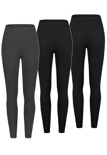 Sublevel Damen Leggings 3er-Pack, Blickdicht, Elastischer Bund, Schwarz-Dunkelgrau, Größe:S - Vielseitige Leggings für Sport und Freizeit. Der elastische Bund garantiert eine perfekte Passform, während das nahtlose Design für eine schmeichelhafte Silhouette sorgt. Ideal für jeden Anlass – im praktischen 3er-Pack!