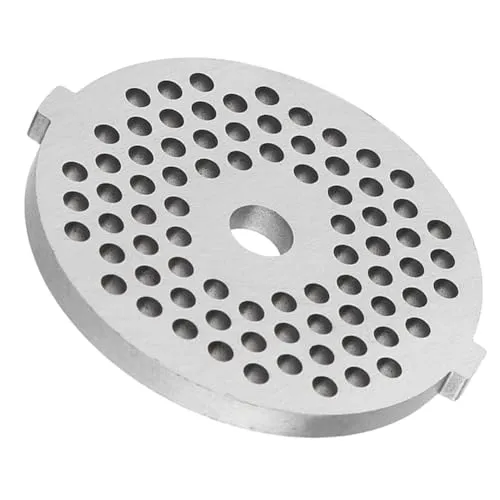 Lochscheibe, Fleischwolf Messer Eisenbasisstahl Scheibe Fleischwolf Plattenmesser mit 5 mm Bohrungen Professioneller Ersatzteil für Schleifer Fleischwolf