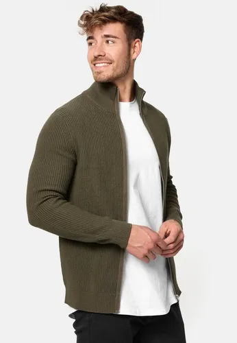 Indicode Herren Dodson Strickjacke mit Stehkragen aus Baumwolle - Funktionsjacken aus hochwertiger Baumwolle, angenehm zu tragen und mit stylischem Reißverschluss, ideal für lässige Looks.