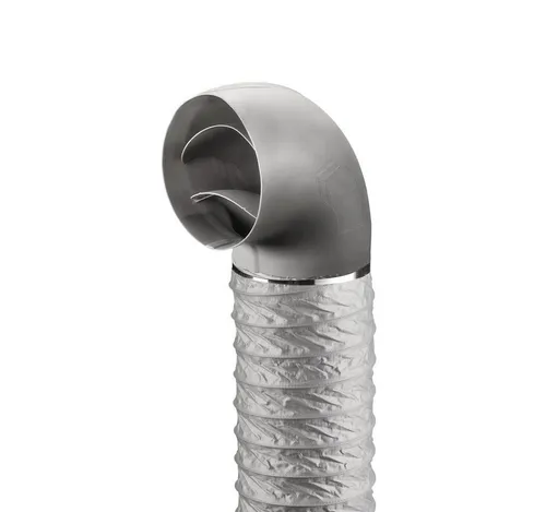 Naber COMPAIR PRIME flow® P-RBVX 150 Rohrbogen 90° mit Flexkanal 1000 mm - Dunstabzugshauben-Zubehör mit N-Klick-System für sichere Verbindungen, reduziert Strömungswiderstände und optimiert die Luftleistung.
