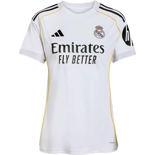 adidas Real Madrid 25-26 Heim Teamtrikot Damen in weiß, Größe XS - Stylisches Heimtrikot des Real Madrid, ausgestattet mit atmungsaktiver AERO.RDY-Technologie für besten Tragekomfort; ideal für Fans und sportliche Aktivitäten.