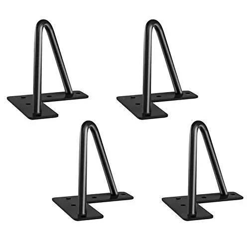 Haarnadel Tischbein 4x Hairpin Leg Möbelbein Haarnadelbeine aus Metall Tischzubehör DIY für Esstisch Couchtisch Schreibtisch