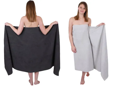 Betz Badetuch 2 Stück Badetücher groß XXL Berlin 100 x 200 cm Badetuch Saunatuch, 100% Baumwolle (2 Stück, 2-St)
