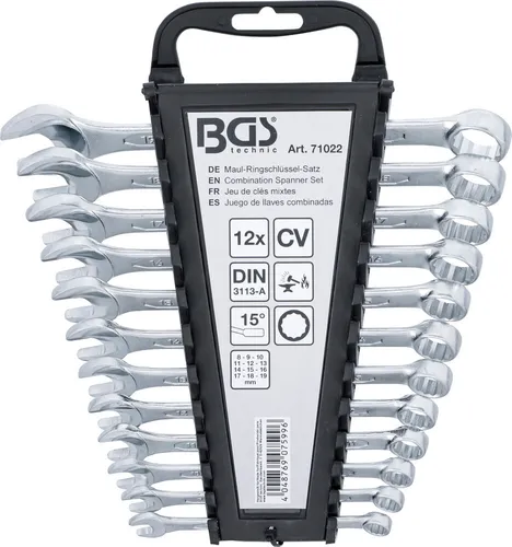 BGS-71022 Maul-Ringschlüssel-Satz SW 8 - 19 mm 12-tlg.