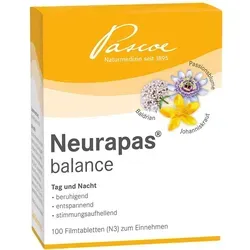 Neurapas balance pflanzliches Antidepressivum - Arzneimittel zur Unterstützung bei leichter depressiver Verstimmung und nervöser Unruhe, enthält natürliche Wirkstoffe wie Baldrian und Johanniskraut.