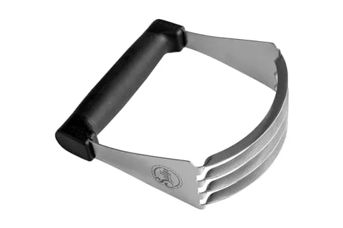 Sallys Teig-Smasher aus rostfreiem Edelstahl und ergonimischem Silikongriff - Teigmischer zum Vermischen und Zerhacken von Zutaten, Teigmixer, Spülmaschinengeeignet