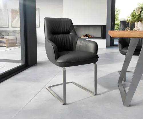 DELIFE Schwingstuhl Zelia-Flex mit Armlehnen in schwarz von Delife