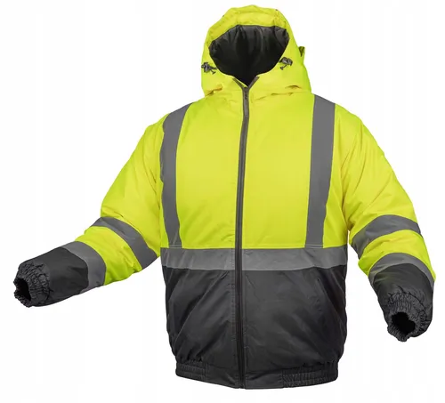 Oker Hogert XXL Warnschutz-Winterbomber-Arbeitsjacke - Regenjacke für Herren, gefüttert und wasserdicht (2000 mm), bietet optimalen Schutz vor Kälte und Wind sowie hohe Sichtbarkeit bei schlechten Wetterbedingungen.