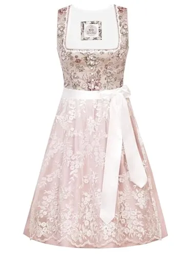 MarJo Damen Mini Dirndl URSULA hellbraun 36 in braun von MarJo