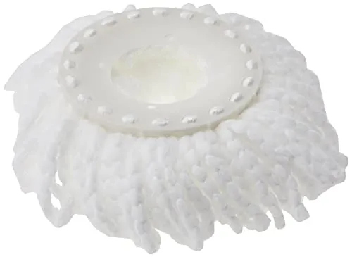 York Wischmopp Rotierent AZUR – Ersatzkopf mit Saugfähiger Microfaser. Einfach zu Ersetzender. Passt Wischmop für den Boden Set mit Eimer, Weiß, Klein