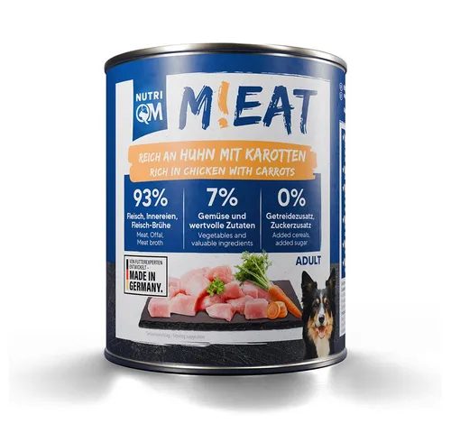 NutriQM Nassfutter M!EAT Huhn & Karotte, 6St.