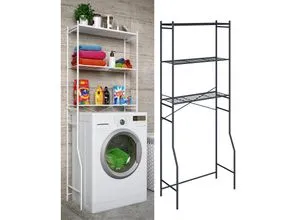 Waschmaschine Toilette Überbau Schrank Tubas M in schwarz von VCM