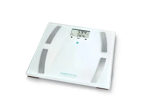 Körperwaage Bluetooth digitale Diagnosewaage Smart mit „HealthForYou“ App Weiß NEU