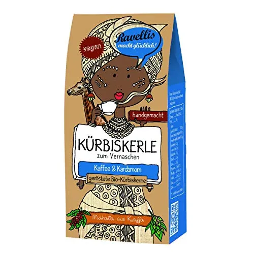 Ravellis Kürbiskerne mit Kaffee und Kardamom (80 g) - Bio, Menge:1 Stück