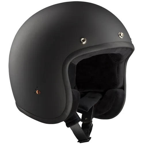 Bandit Jethelm ECE 2 Schwarz Matt M (57) - Motorradhelm aus Fiberglas, mit Druckverschluss und stylish schwarzer Matt-Oberfläche, ideal für Sicherheit und Komfort auf der Straße.