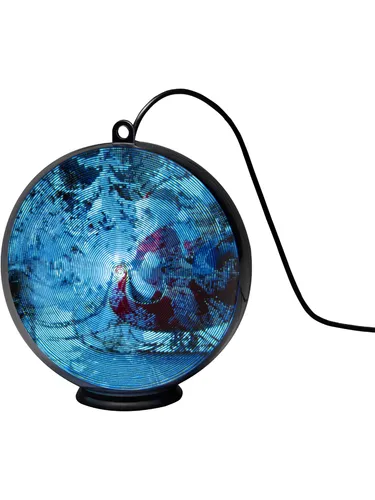 KONSTSMIDE Dekolicht mit 3D Hologrammkugel - Nussknacker Dekolicht mit fest integriertem LED Farbwechsler und zauberhaftem Winterlandschafts-Hologramm, ideal für stimmungsvolle Indoor-Dekoration.
