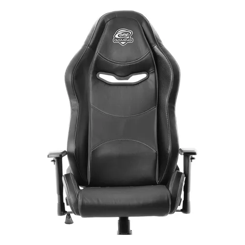 ONE GAMING Gaming Chair - Ergonomischer Gaming Stuhl in Schwarz - Gaming-Zubehör mit 100% PU-Kunstlederbezug, ideal für stundenlangen Komfort beim Spielen, max. Belastbarkeit 100 kg.