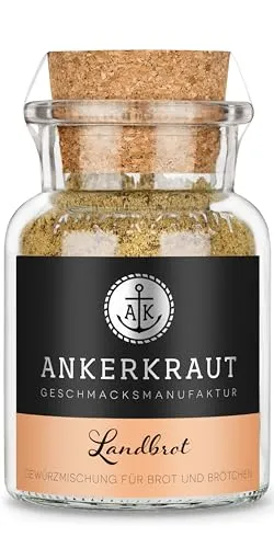 Ankerkraut Landbrot Gewürzmischung - Kräuter-Gewürzmischung für selbstgebackenes Brot und Brötchen; kräftiger Geschmack dank Koriander, Fenchel und Kümmel – ideal für das perfekte Vinschgauer Brot.