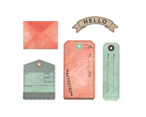 Sizzix Motivschablone Stanzschablone und Clear Stamps Tag It von 49 & Market, 23 Teile - Entdecke die kreative Vielfalt mit der Sizzix Framelits Stanzschablone und Clear Stamps 'Tag It'. Ideal für Scrapbooking und Geschenke, ermöglicht dieses Set individuelles Gestalten von Tags. Kompatibel mit gängigen Stanzmaschinen.