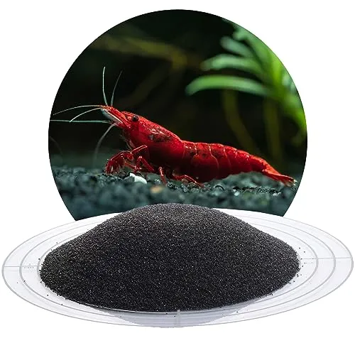Schicker Mineral Aquariumsand schwarz 5 kg, feiner Aquariumkies mit Epoxidharz ummantelt, kantengerundeter Bodengrund, farbecht, Kies für Süßwasseraquarien & Meerwasseraquarien (0,4-0,8 mm)