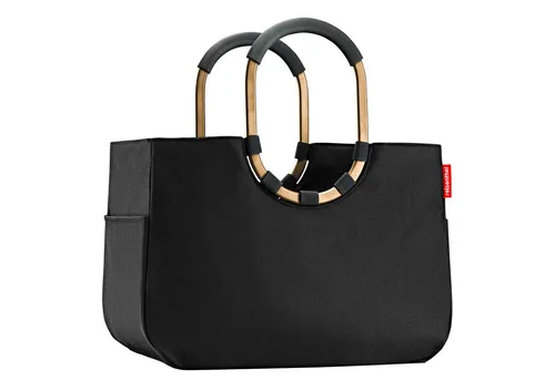REISENTHEL® Shopper Loopshopper L, schwarz gold - Shopper aus strapazierfähigem Polyester, stilvolles Design in schwarz gold und ideal für den täglichen Einkauf.