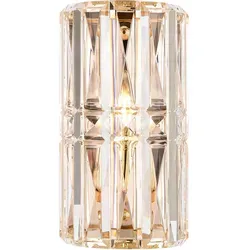 Maytoni Wandleuchte Facet Gold MOD094WL-01G - Elegante Wandleuchte aus Metall mit goldenen Akzenten und funkelnden Glaskristallen, ideal für stilvolle Wohnräume.