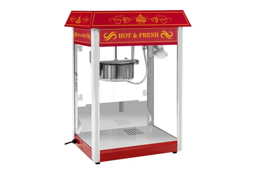 Royal Catering Retro Popcornmaschine 1500 W - Popcornmaschine für nostalgischen Genuss, produziert bis zu 5 kg Popcorn pro Stunde – ideal für Partys und Events!