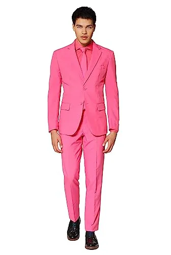 OppoSuits Modischer Einfarbiger Anzug für Herren – MR. PINK in pink von OppoSuits