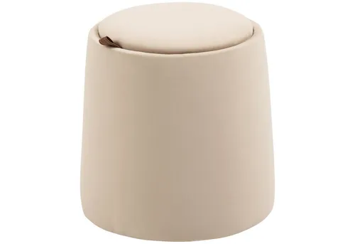 furnicato Hocker 2-in-1 Samtoptik mit Stauraum Φ44x47,5 cm Beige (1 St)
