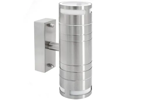 SSC-LUXon LED Außen-Wandleuchte - Edelstahl Up & Down Lampe, IP44 - Edelstahl Wandleuchte für außen – IP44 wetterfest und energiesparend. Ideal für stimmungsvolle Beleuchtung in Garten und Eingangsbereichen mit warmweißem Licht.