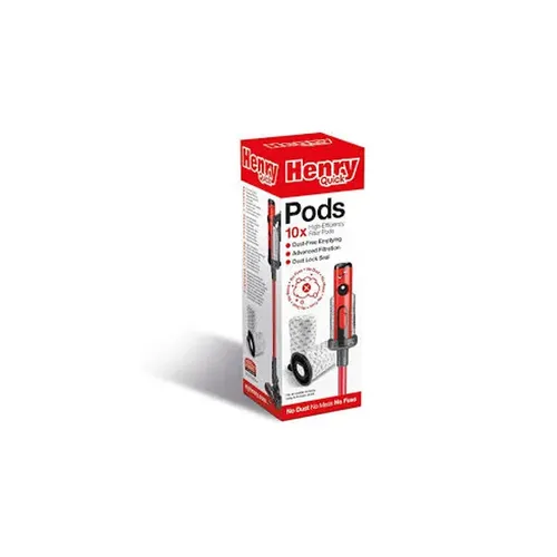 Numatic Henry Quick Staubsauger Pods 915744 (10 Staubbeutel) praktische Pod Technologie, sauber und hygienisch