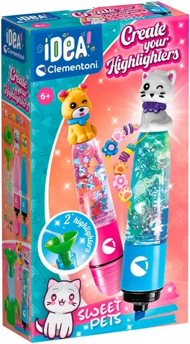 Clementoni® Kreativset Idea, Deine Textmarker-Kreationen - Süße Tierfreunde