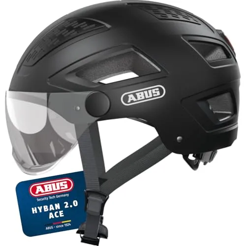 ABUS 86934 Fahrradhelm, Schwarz (Velvet Black) M (52-58 cm)