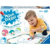 Ravensburger Aquadoodle Animals - Malen mit Wasser - Schreibutensilien für Kleinkinder ab 18 Monaten, fördert die Motorik und kreatives Spielen ohne Chaos. Mit Wasser wird die Matte blau, trocknet sie, verschwinden die Striche für endlosen Malspaß.